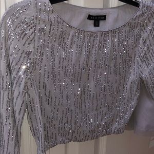 AS U WISH 2-piece silver mini dress